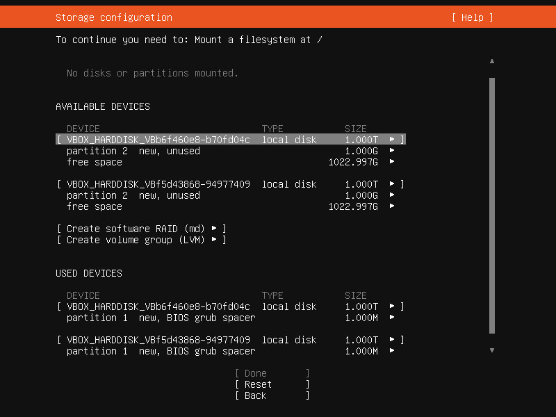 Ubuntu 安裝程式，磁碟配置開機磁區